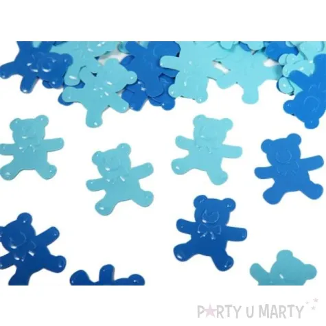 konfetti misie niebieski partydeco 15 g