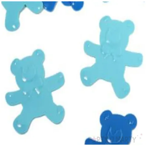 konfetti misie niebieski partydeco 15 g