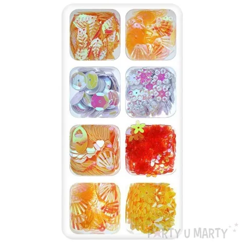 konfetti muszelki i kwiatki metaliczne mix titanum 8 x 4 g