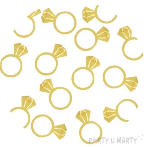 konfetti pierscionki zareczynowe zlote unique 142 g