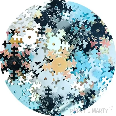 konfetti platki sniegu metaliczne niebieskie titanum 14 g