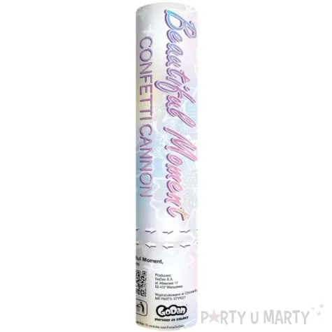 konfetti pneumatyczne beautiful moment motylki papierowe biale 20 cm