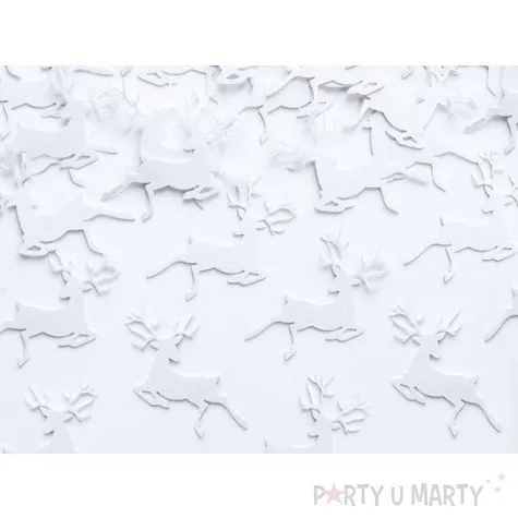 konfetti renifery 2 3 x 3 6 cm biale 20 szt