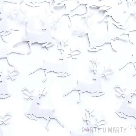 konfetti renifery 2 3 x 3 6 cm biale 20 szt