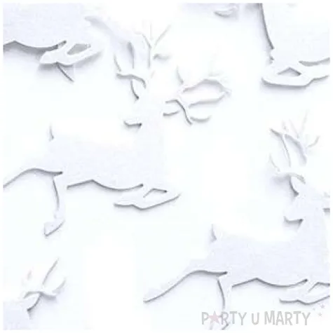 konfetti renifery 2 3 x 3 6 cm biale 20 szt