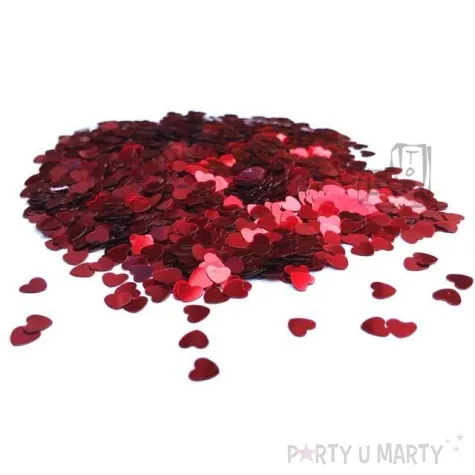 konfetti serca czerwone 6 mm 30 g