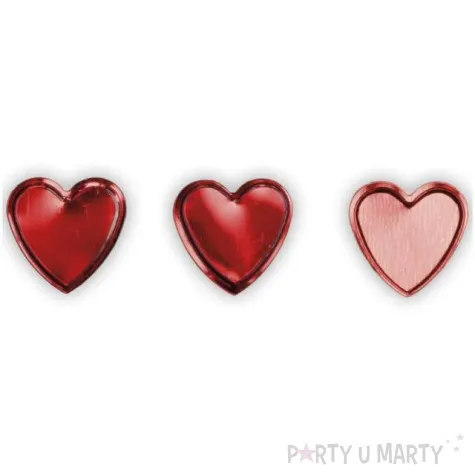 konfetti serca czerwone transparentne titanum 10 g