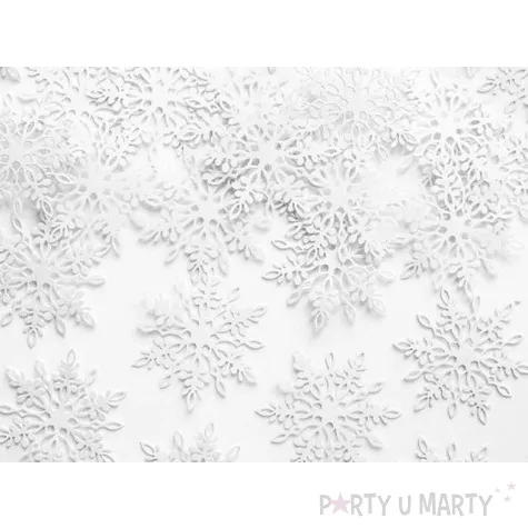 konfetti sniezynki 3 1 x 3 6 cm biale 20 szt