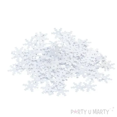 konfetti sniezynki bialy 15g