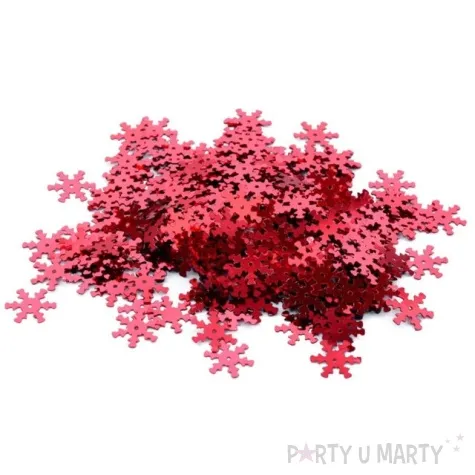 konfetti sniezynki czerwony 15g