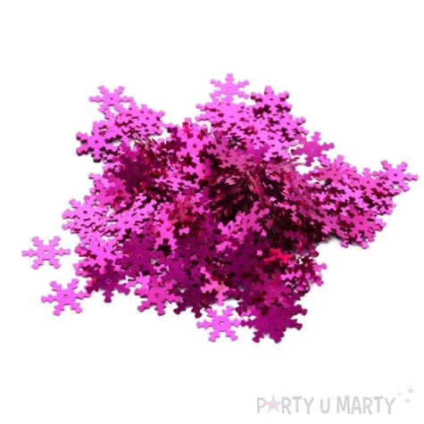 konfetti sniezynki rozowy 15g