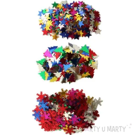 konfetti swiateczne sniezynki gwiazdki i choinki mix 21 g titanum