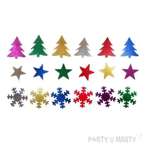 konfetti swiateczne sniezynki gwiazdki i choinki mix 21 g titanum