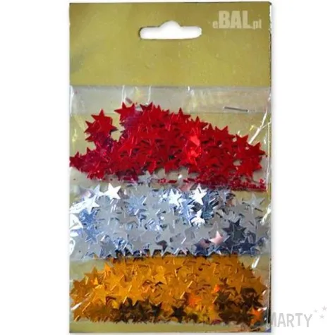konfetti trojkolorowe gwiazdki mix ebal 16 g