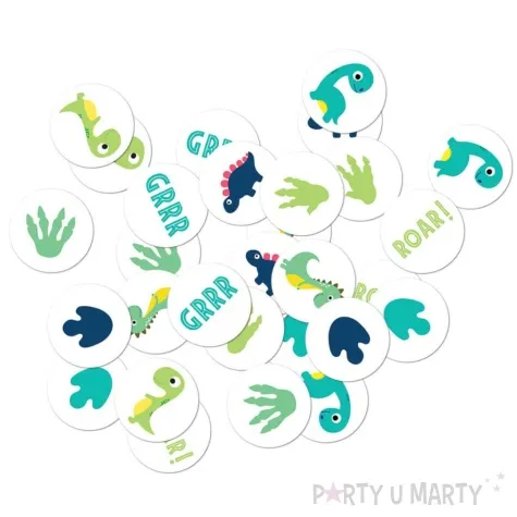 konfetti wesole dinozaury congee 36szt