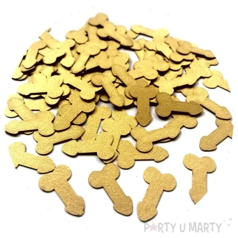 konfetti wieczor panienski peniski zlote 1 opak