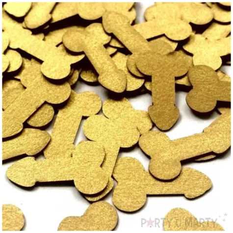 konfetti wieczor panienski peniski zlote 1 opak