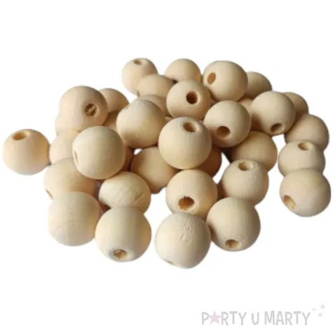 koraliki drewniane okragle gladkie aliga 25 mm 20 szt