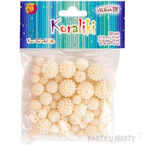 koraliki eleganckie perlowy ciemny aliga 10 18 mm 50 szt