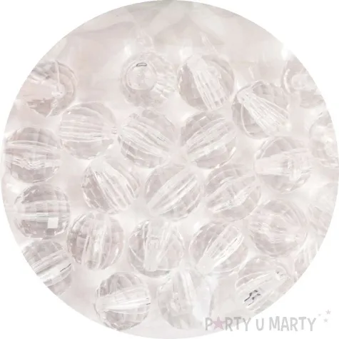 koraliki karbowane transparentny aliga 12 mm 25 szt