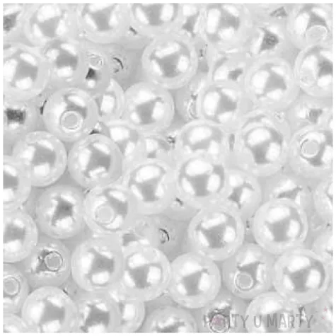 koraliki perelki biale titanum 5 mm 40 g