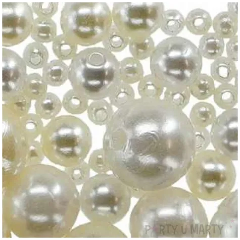 koraliki perelki biale titanum mix rozmiarow 100 szt