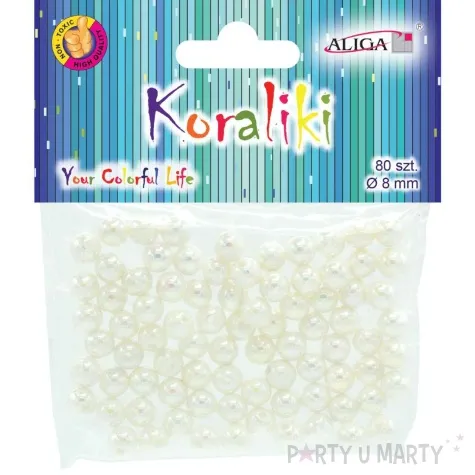 koraliki perelki opalizujace aliga 8 mm 80 szt