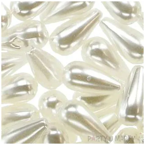 koraliki podluzne biale titanum 16 mm 20 g