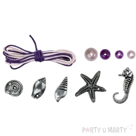 koraliki podwodny swiat sznurek i charmsy fioletowy titanum 30 g