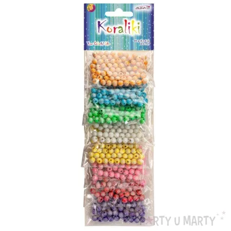 koraliki zdobione mix aliga 6 mm 48 g