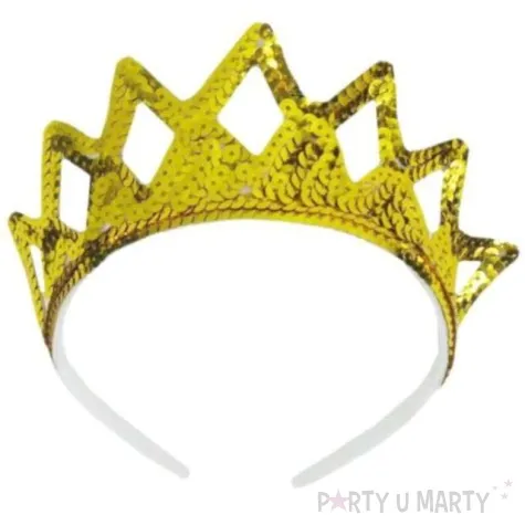korona party diadem krolowej zlota festa