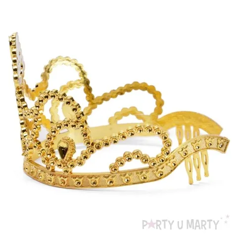 korona party diadem z klejnotami zloty arpex