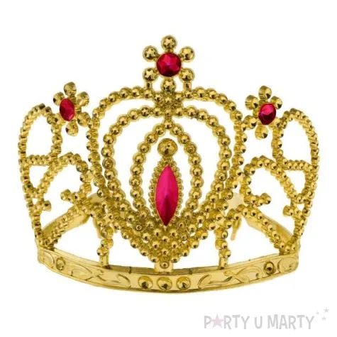 korona party diadem z klejnotami zloty godan