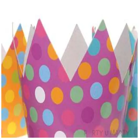 korona party grochy papierowa 6 szt
