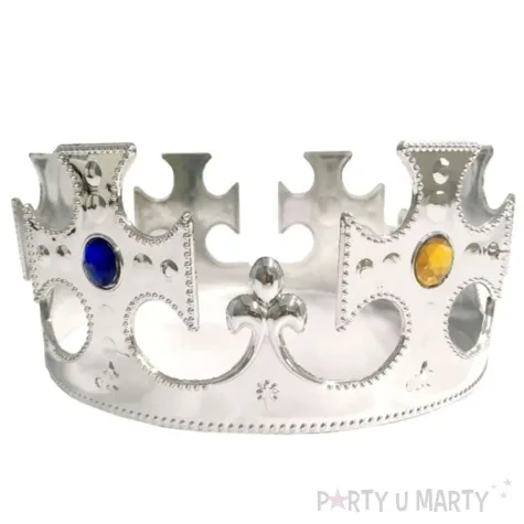 korona party krol srebrny top ten 17 5 cm