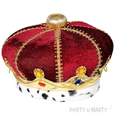 korona party krolwska z klejnotami czerwona widmann