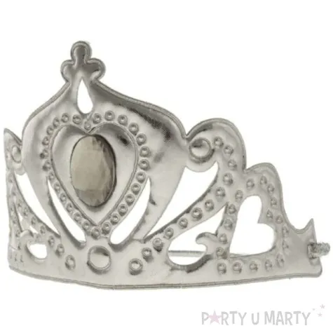 korona party miekki diadem srebrna kraszek 23 cm