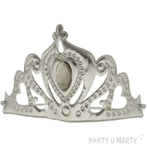 korona party miekki diadem srebrna kraszek 23 cm
