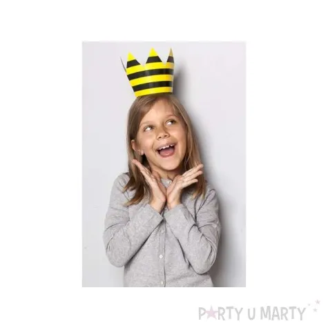 korona party pszczolka papierowa 6 szt