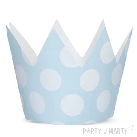 korona party roczek papierowa blekitna 4 szt