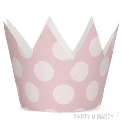 korona party roczek papierowa rozowa 4 szt