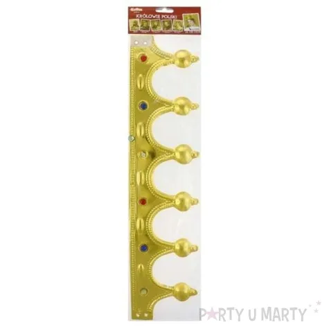 korona plastikowa zlota