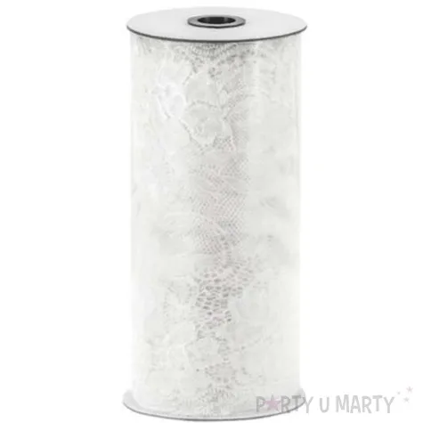 koronka classic zlamana biel partydeco 0 18x9m 1szt