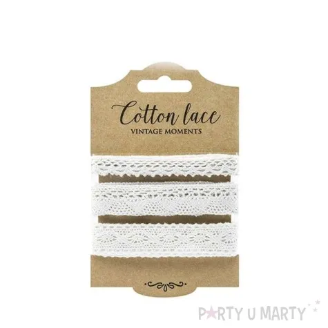 koronka dekoracyjna cotton deluxe biala partydeco 1 5 m