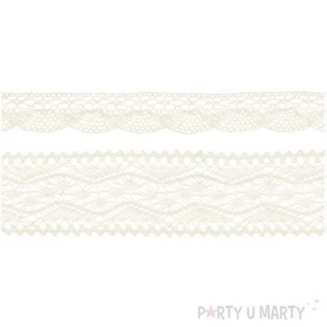 koronka dekoracyjna cotton deluxe kremowa partydeco 1 5 m