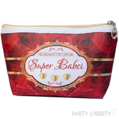 kosmetyczka super babcia roze giftmania 22x12 5 cm