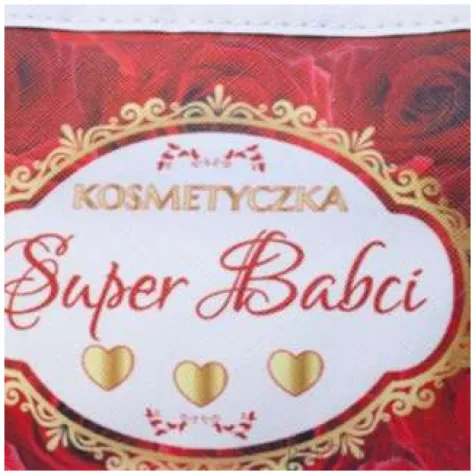 kosmetyczka super babcia roze giftmania 22x12 5 cm