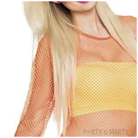 koszulka disco kabaretkowa pomaranczowa neonowa boland rozm m l