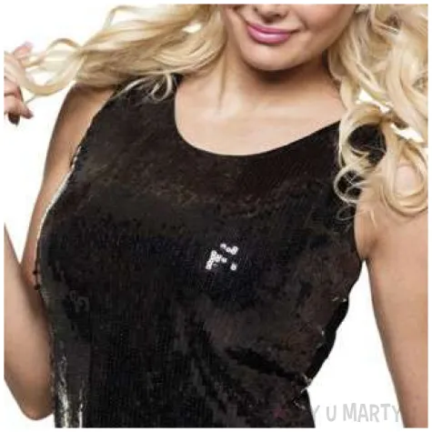 koszulka disco top cekin czarna boland rozm m