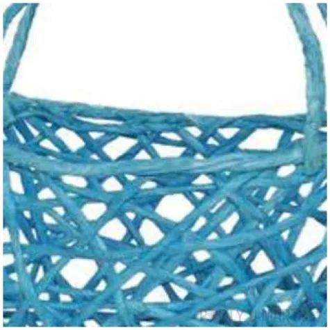 koszyczek papierowy plecionka niebieska okragly aliga